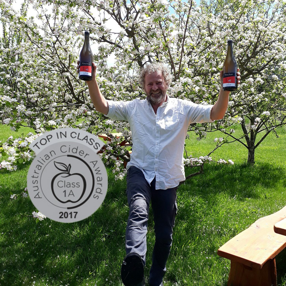 WinterBrookWine's tweet photo. What a weekend! First Gold for our Blanc de Noir, now Silver and Best in Class for our first selfmade cider at the @CiderAustralia awards 👌🍏 https://t.co/2WTKuCTzkV