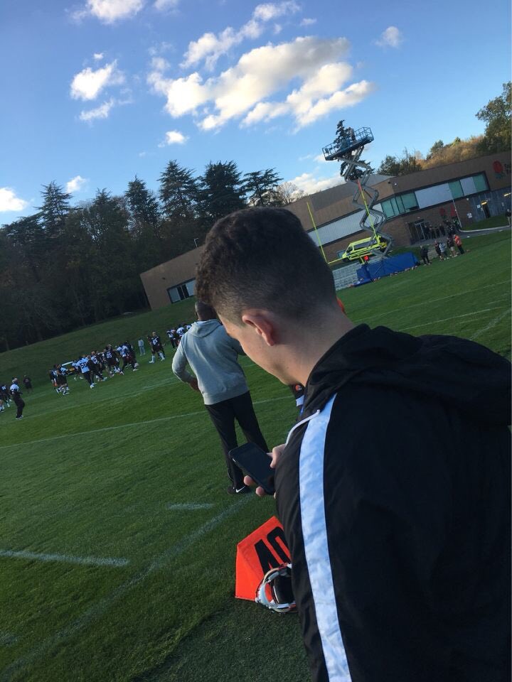 OOHMadden's tweet photo. Just occasionally being in our league gets you up close and personal with the. As Raiders coach @rorybaker24 found out #morethanaleague https://t.co/vdZiJuFg0O