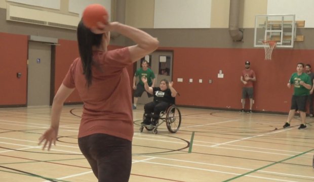 CBCNL's tweet photo. NEW | 'The adrenaline of getting hit': Able-bodied, disabled players face off on dodgeball court

https://t.co/gKflm1vnBP https://t.co/1C1NlmRyBv