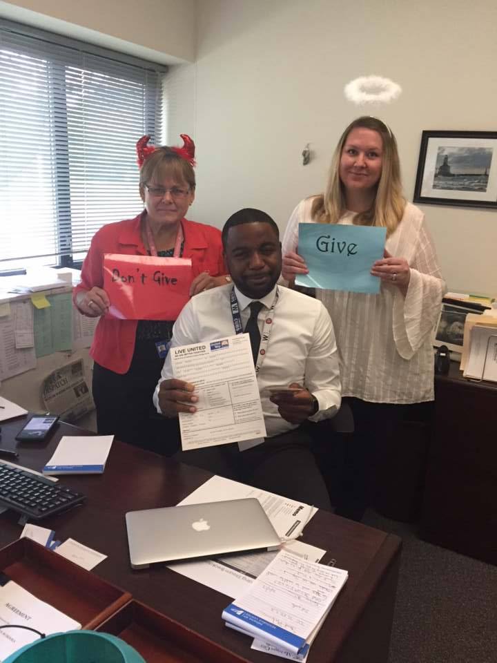 The amazing educators at #MCAS have such a great sense of humor! TY all for supporting YOUR NEW United Way! #LiveUnited #DontListenToSherri