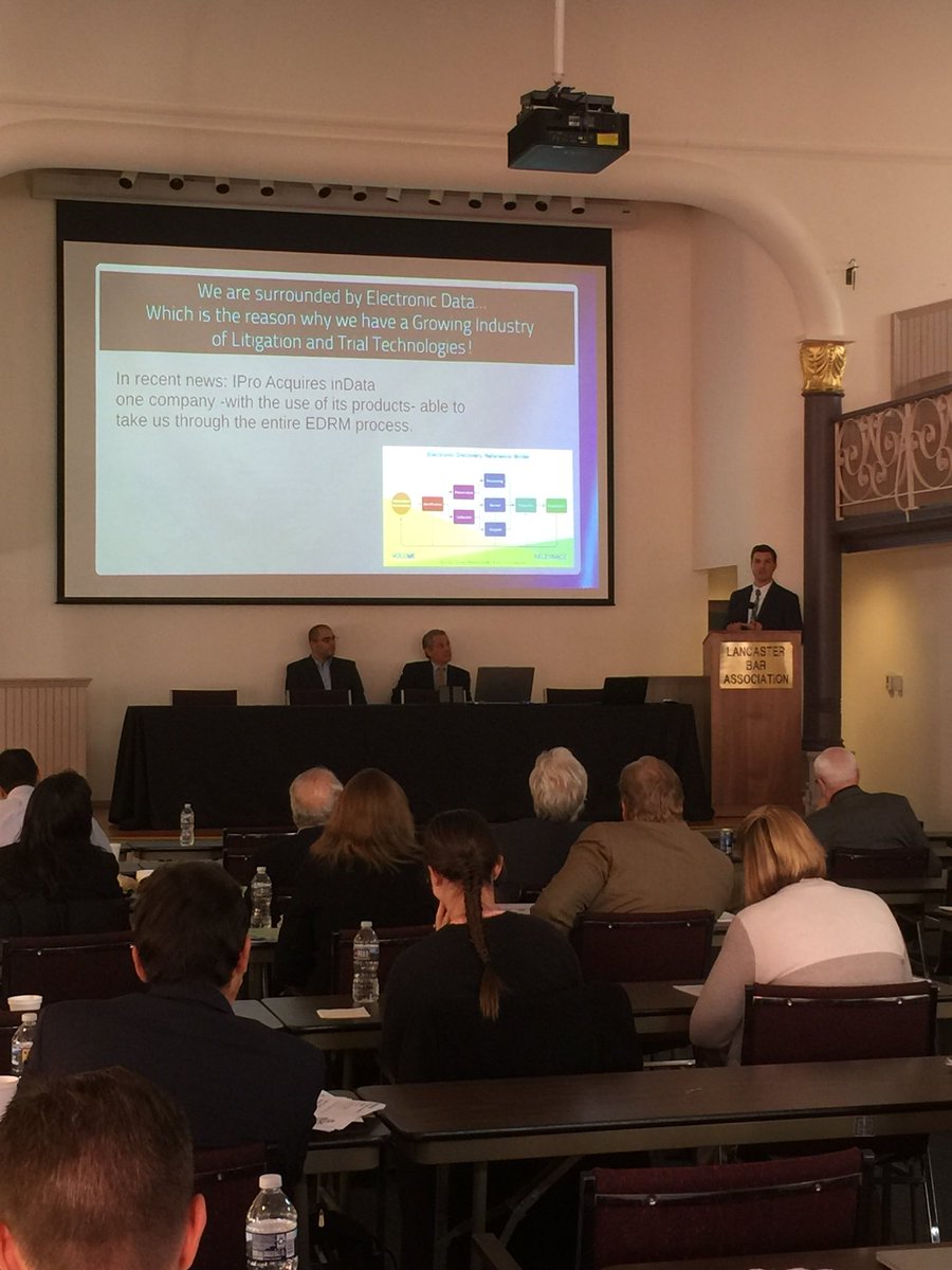 CapitolSupport's tweet image. @lancastercountybarassociation presenting #trialtechnology.