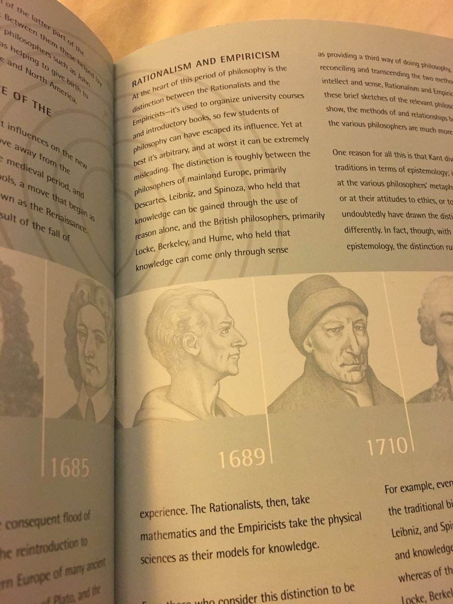 The Empiricists such as Berkeley take the physical sciences as their models for knowledge.