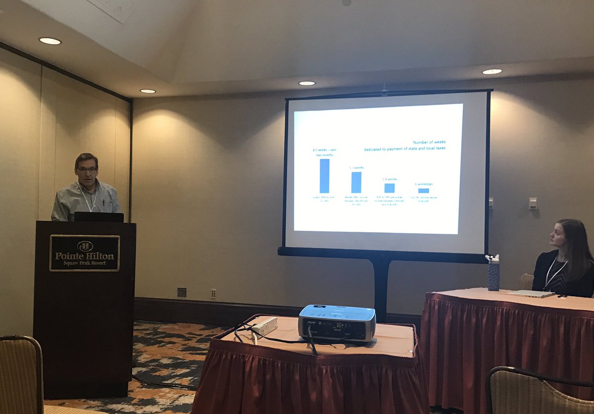 AndrewBradleyUS's tweet photo. In Washington State, the poorest earners work over 2 months to fulfill tax obligations. The wealthiest? 6 days. @eoionline #EARNCon2017 https://t.co/WITTMJjE7g