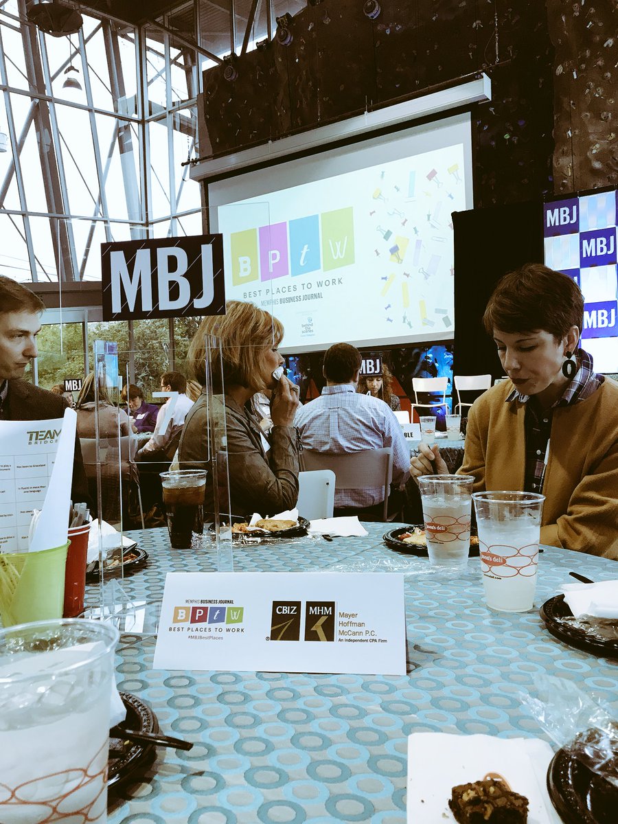 carriehschaefer's tweet photo. Enjoying the #MBJBestPlaces lunch today! #TeamCBIZ https://t.co/D2GU9QZeFR