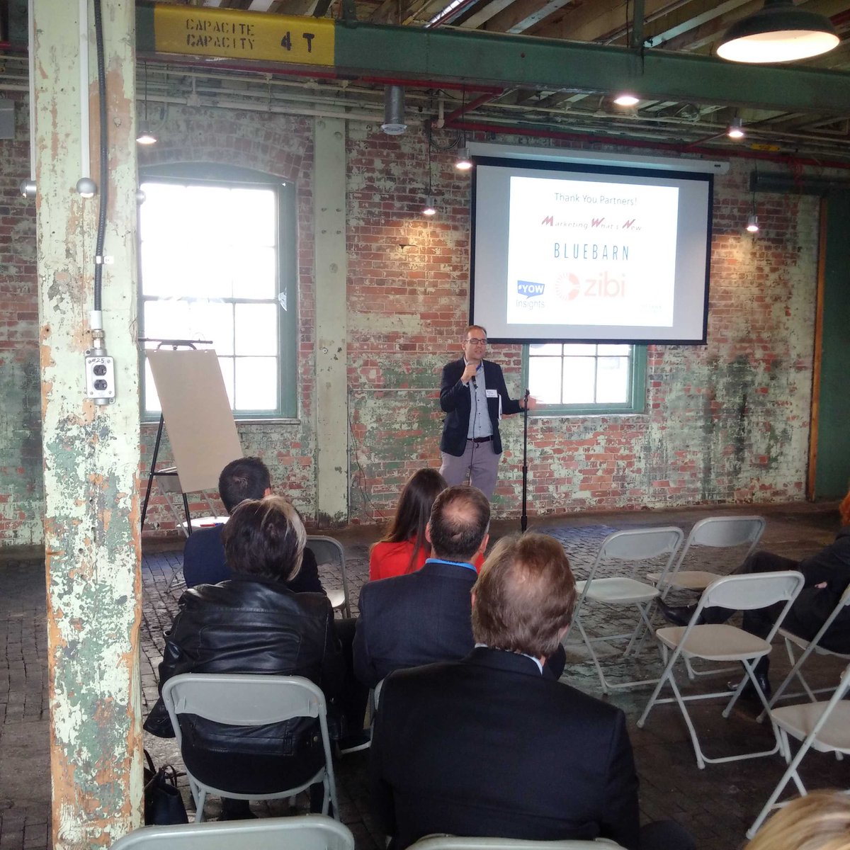 EricEdCollard's tweet photo. The always entertaining @RodneyWilts from @zibiCanada kicking things off at #YOWInsights https://t.co/ncuC59QP6i