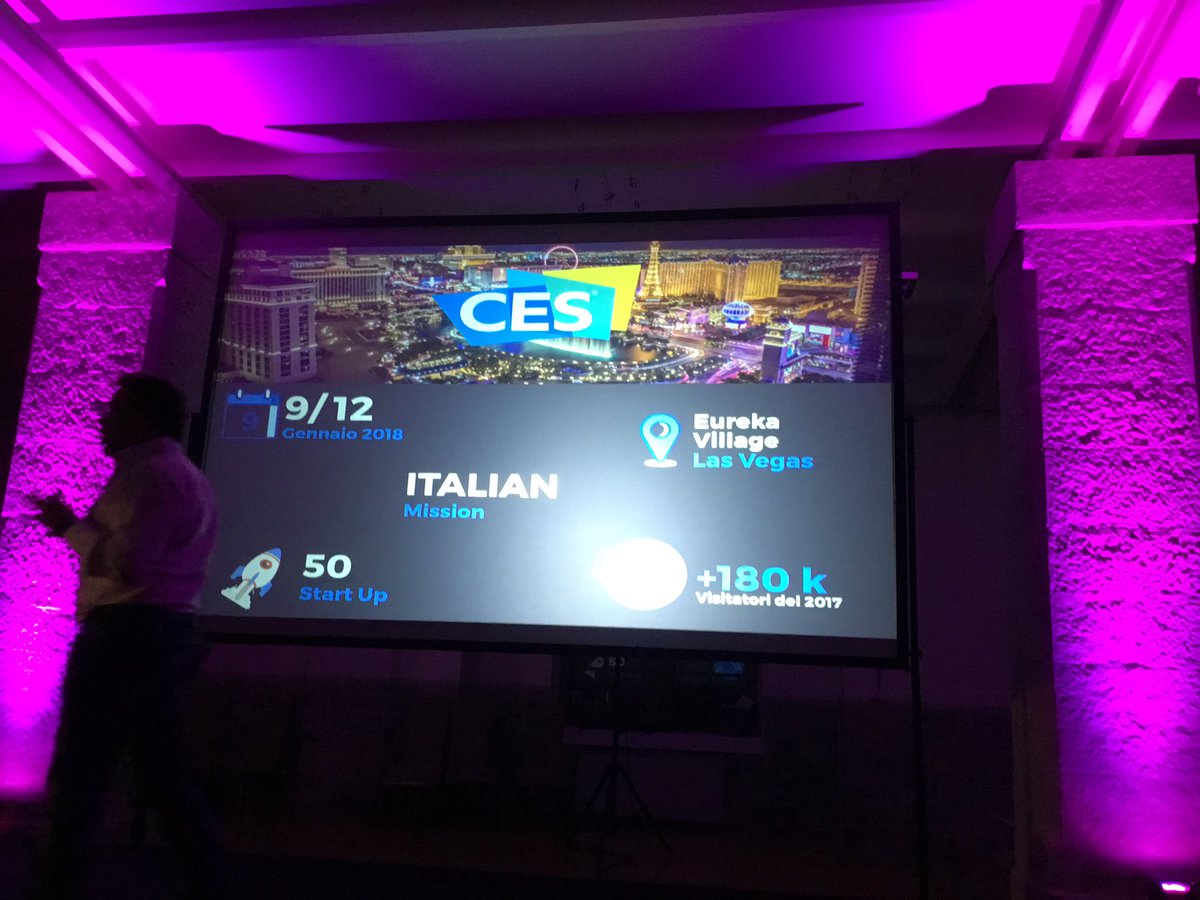 Next step: stiamo lavorando per portare 50 #startup al Consumer Electronics Show di Las Vegas #CES2018 con @TeoremaGroup e altri Partner
