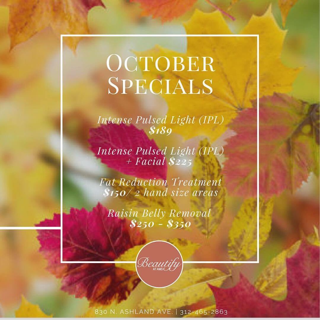 BeaUtifyAMS's tweet photo. There’s still time to take advantage of our Spook-tacular October specials! Call today 4 ur complimentary consultation 🎃📲 312.465.2863 https://t.co/ZRFyvGOHJv