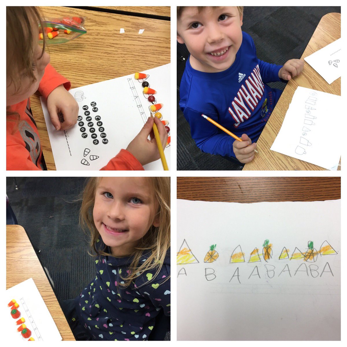 We can make different types of patterns with Halloween candy! <a href="/theSMSD/">SM School District</a> <a href="/opc_pta/">OPC PTA</a> <a href="/OPC512/">Huskies</a>