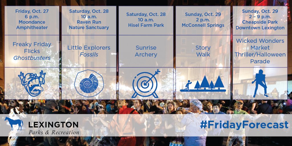 #FridayForecast The spirit of Halloween is taking over! Enjoy the final #FreakyFridayFlicks, then watch zombies as they re-create Thriller.