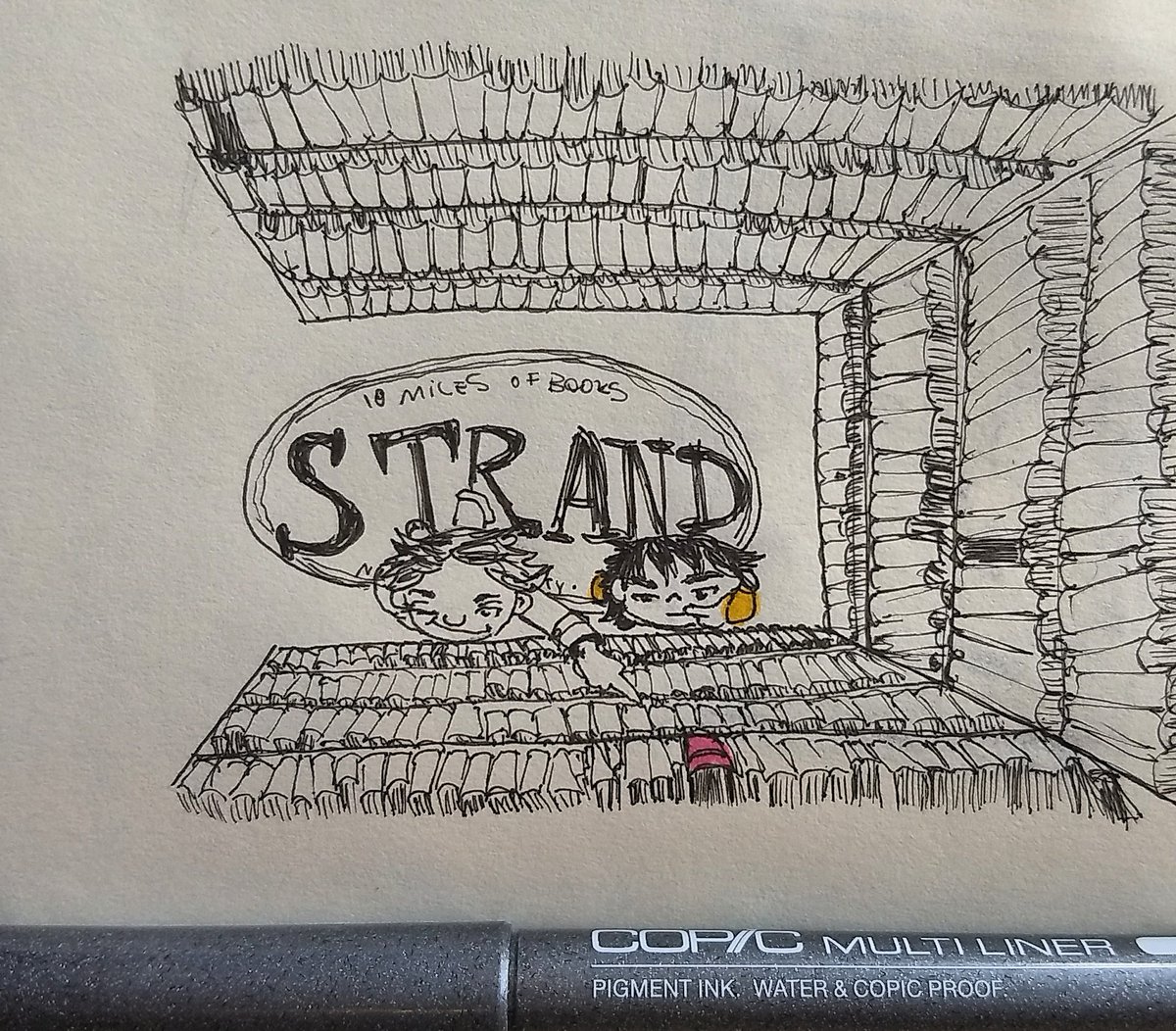 luugranato's tweet photo. Voltando pro #inktober2017 e testando as canetas novas ahaha #climb at @strandbookstore https://t.co/XaO2q54787