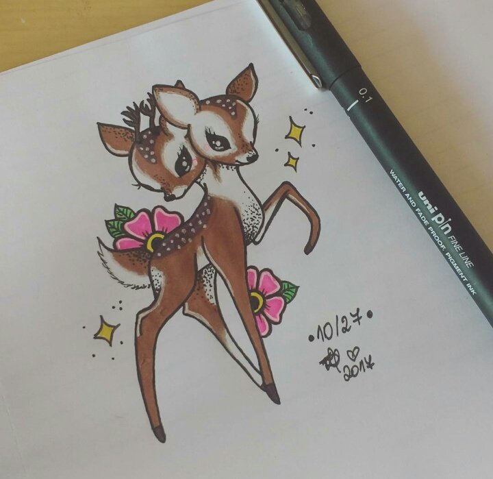 wildelectricvin's tweet photo. #Inktober day 27: #MultipleHeads 
#deer #twoheaded #inktober2017 https://t.co/fKI1OqnJy1