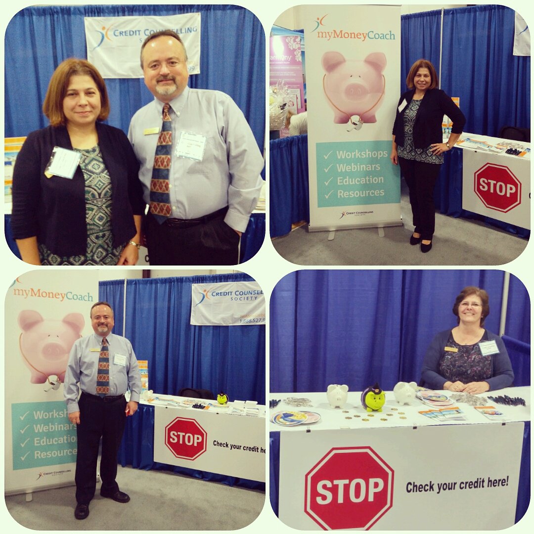 mymoneycoach_ca's tweet photo. CCS team enjoyed chatting w attendees about #PersonalFinance, financial #goals &amp; all things #credit @WCWomensShow #FlashbackFriday #WCWS2017 https://t.co/WtrZqLuWkY