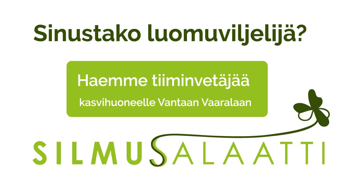 Silmusalaatti's tweet photo. Etsinnässä mission toteuttaja, huippu duunikaveri ja luomuviljelijä. Oletko se sinä?
#notsofuckedup
https://t.co/QkXNK9K7Se https://t.co/evLw4c2Ect
