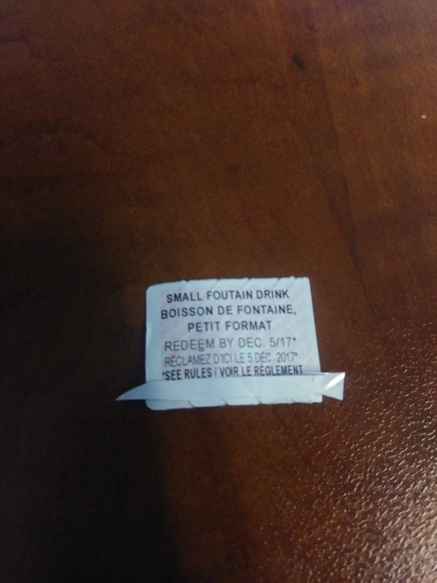 xtinabons's tweet photo. Hey @McDonaldsCanada do I win a special prize for finding your spelling mistakes on Monopoly? #fouNtaindrink #winner #therewasspacefortheN https://t.co/Y6IPPFrpli