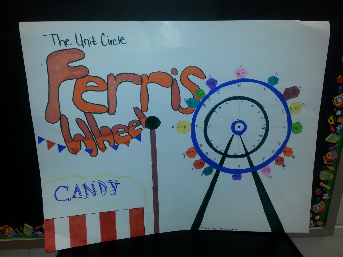 MrsKD13's tweet photo. Super proud of my Pre-cal students and their Unit Circle Projects @WestoverHS #unitcircle #mathcreativity https://t.co/6iHt1O4QQo