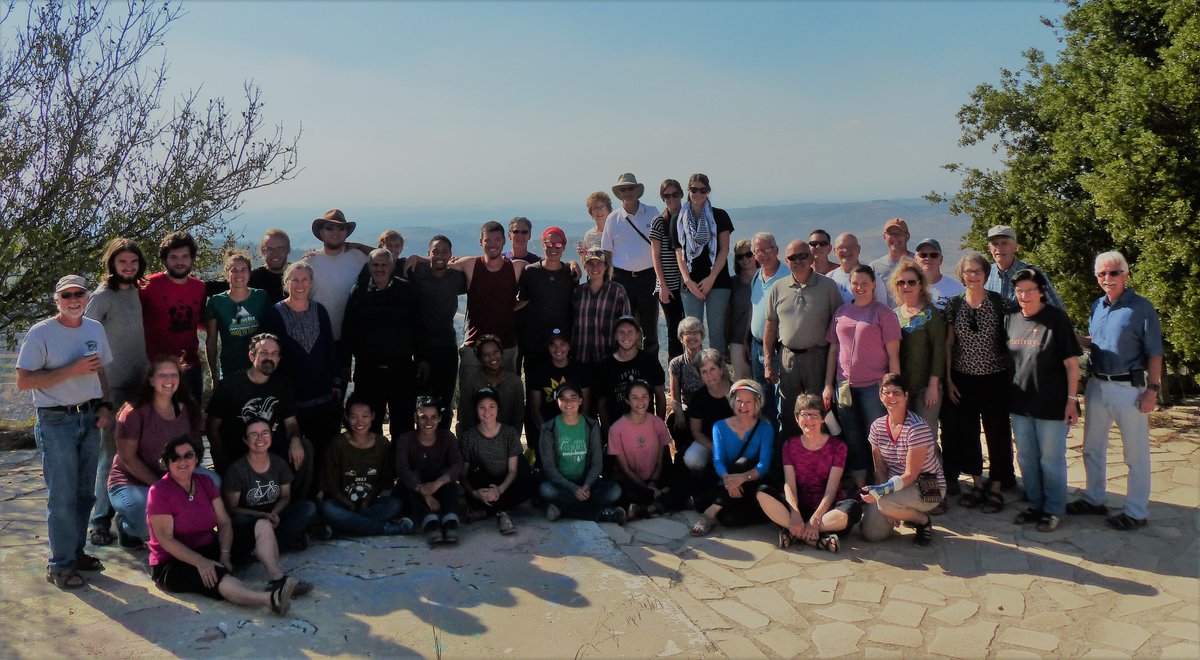 The cross cultural experience goes cross-generational. The alumni travelers meet with current students in Bethlehem <a href="/TentOfNations/">Tent of Nations</a> #EMUview
