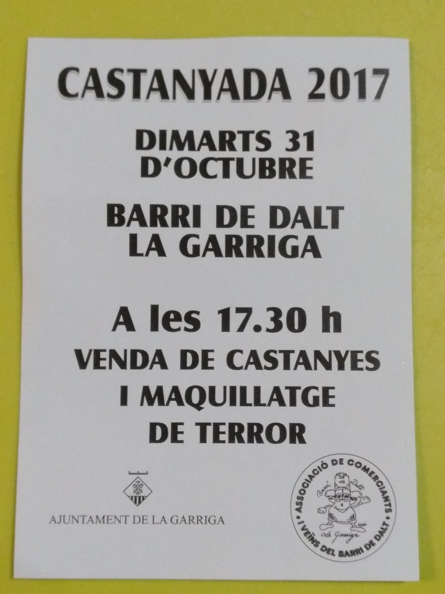 equivocat's tweet photo. Així NO.
#lagarriga #barridedalt #castanyada https://t.co/YYsA3Y5cbh