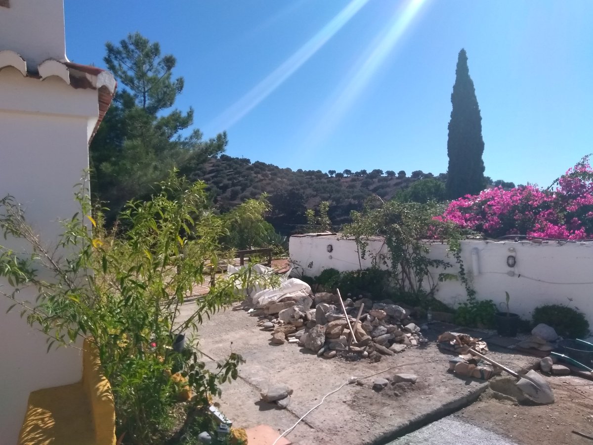 raefalexander's tweet photo. Brother Robin moved to Spain. This is his Gelibra which he is turning into a Hacienda. Mountain of olives, avocados and vines to water. https://t.co/zPrrWLWgva