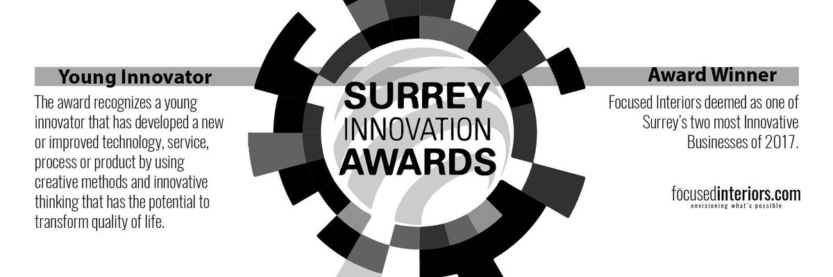 focusedinterior's tweet photo. We’re grateful to be the recipient of the #SBOT’s #YoungInnovatorAward.  #2017SurreyInnovationAwards #InnovationAwards #InnovativeBusiness https://t.co/93vuZpdS33