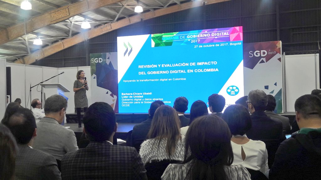 AngeMartinezT's tweet photo. Revisión y evaluación de impacto del gobierno digital en Colombia. #OCDE  #SGD2017 https://t.co/PVtvnM7C0h