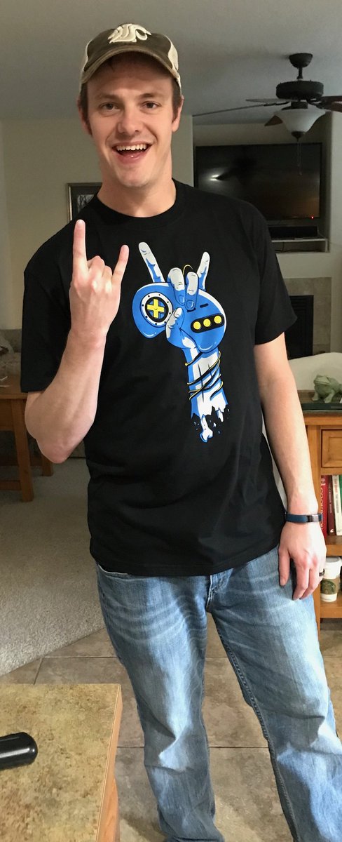kube00's tweet photo. @RockhartTees Rocking a great shirt! Glad to see guys at #PRGE2017 @MetalJesusRocks https://t.co/nDkXDDqeMt