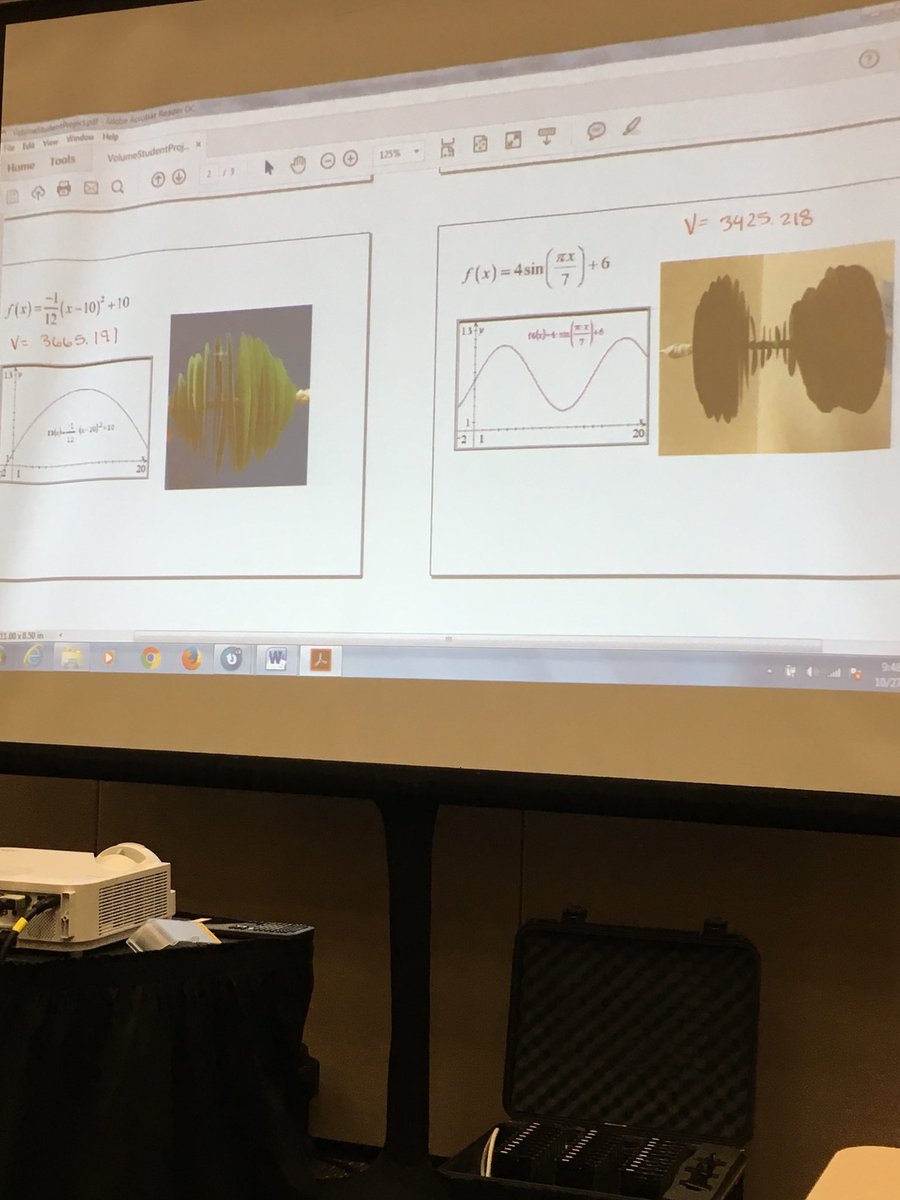 juelzhz's tweet photo. Activity to help students visualize rotations of graphs. Volume using disks! https://t.co/fmAdZ5WAtA