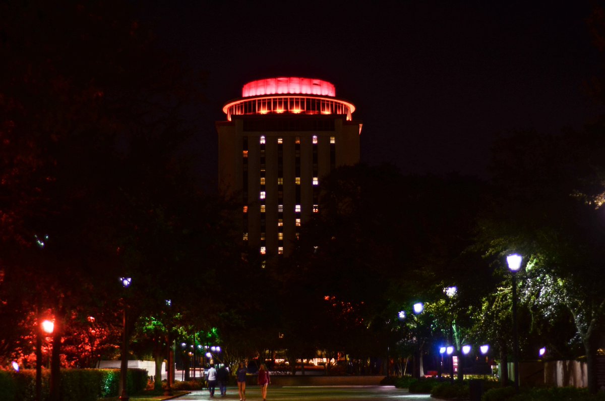 GamecockWSoccer's tweet photo. Great to see Capstone glowing garnet tonight in honor of us winning another SEC Title!

🐔 | #ForeverToThee https://t.co/97MrWTuDlJ