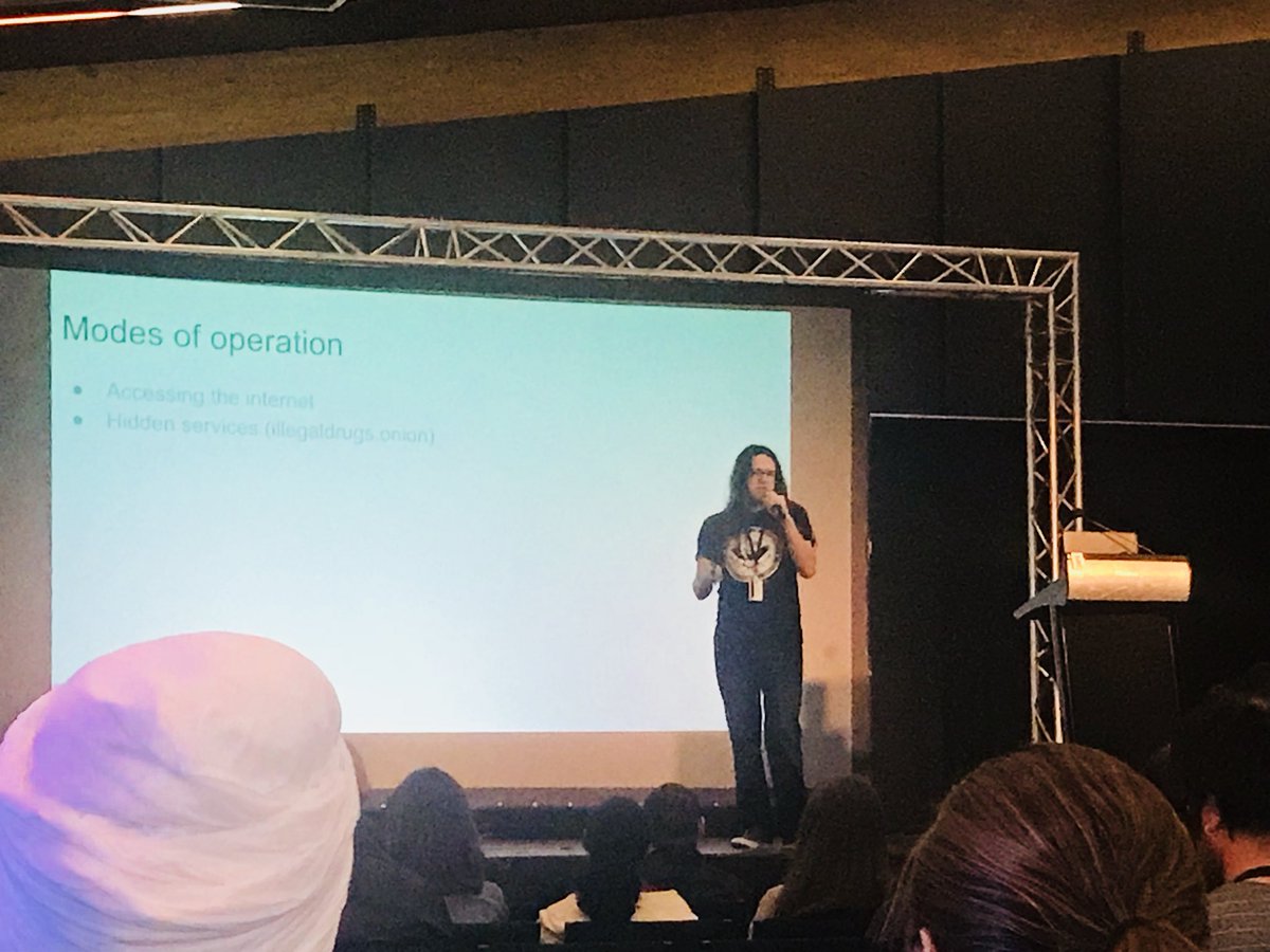 kylieengineer's tweet photo. Working the audience @ss2342 “hands up those who have bought illegal drugs online” #ChCon17 https://t.co/HtqNo59oO5