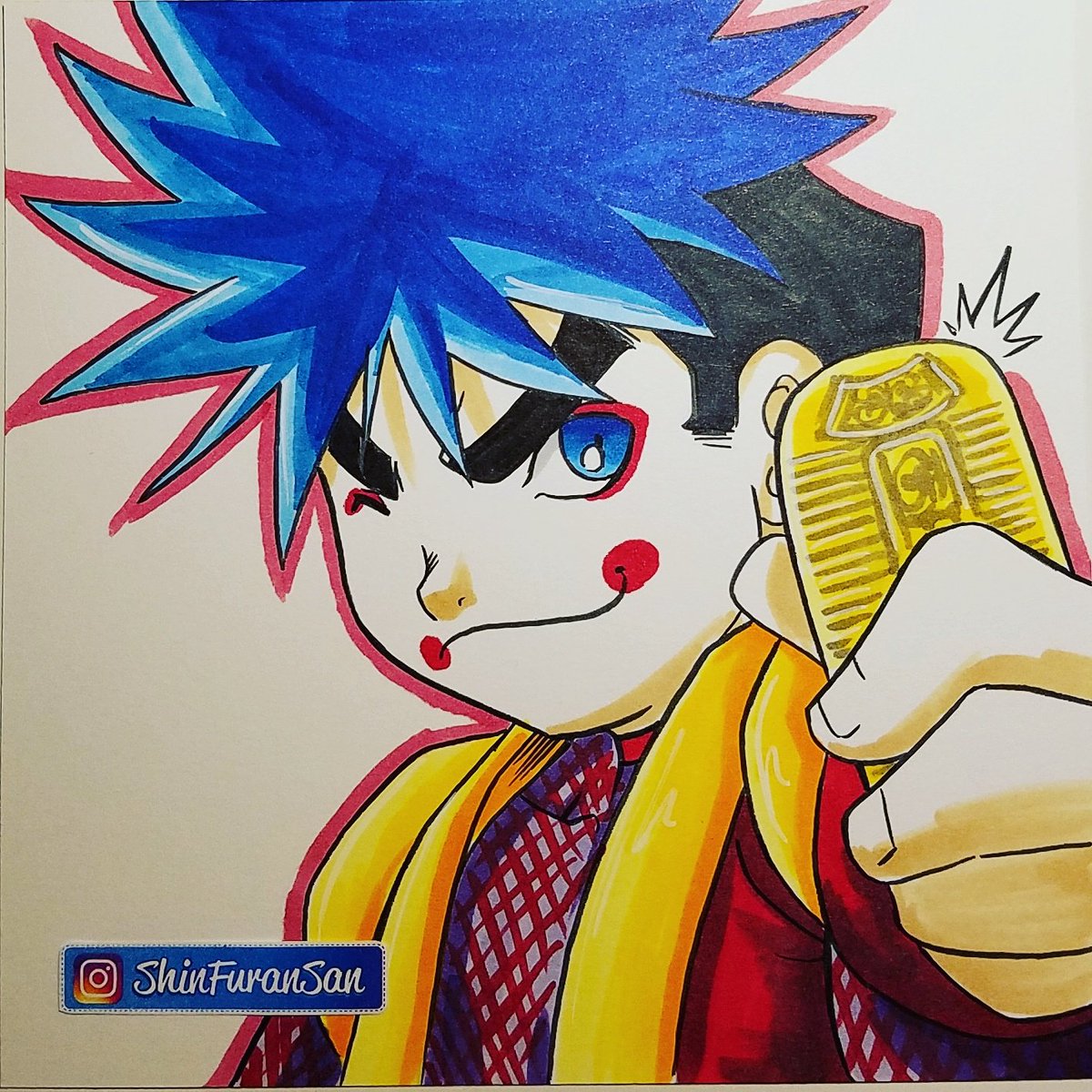 ShinFuranSan's tweet photo. InkTober: 10/27/2017
♤♡◇♧
#inktober #inktober2017 #day27 #goemon #mysticalninja #mmxvii #copic #copicmarkers #copicloves #shinfuransan https://t.co/7wK2dkzKHV
