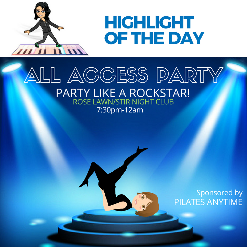 PMAtweeter's tweet photo. Tonight is the night!! Get ready to PARTY LIKE A ROCK STAR! Costumes on! Sponsored by @PilatesAnytime #pma2017conference https://t.co/HpMKoqXYPO