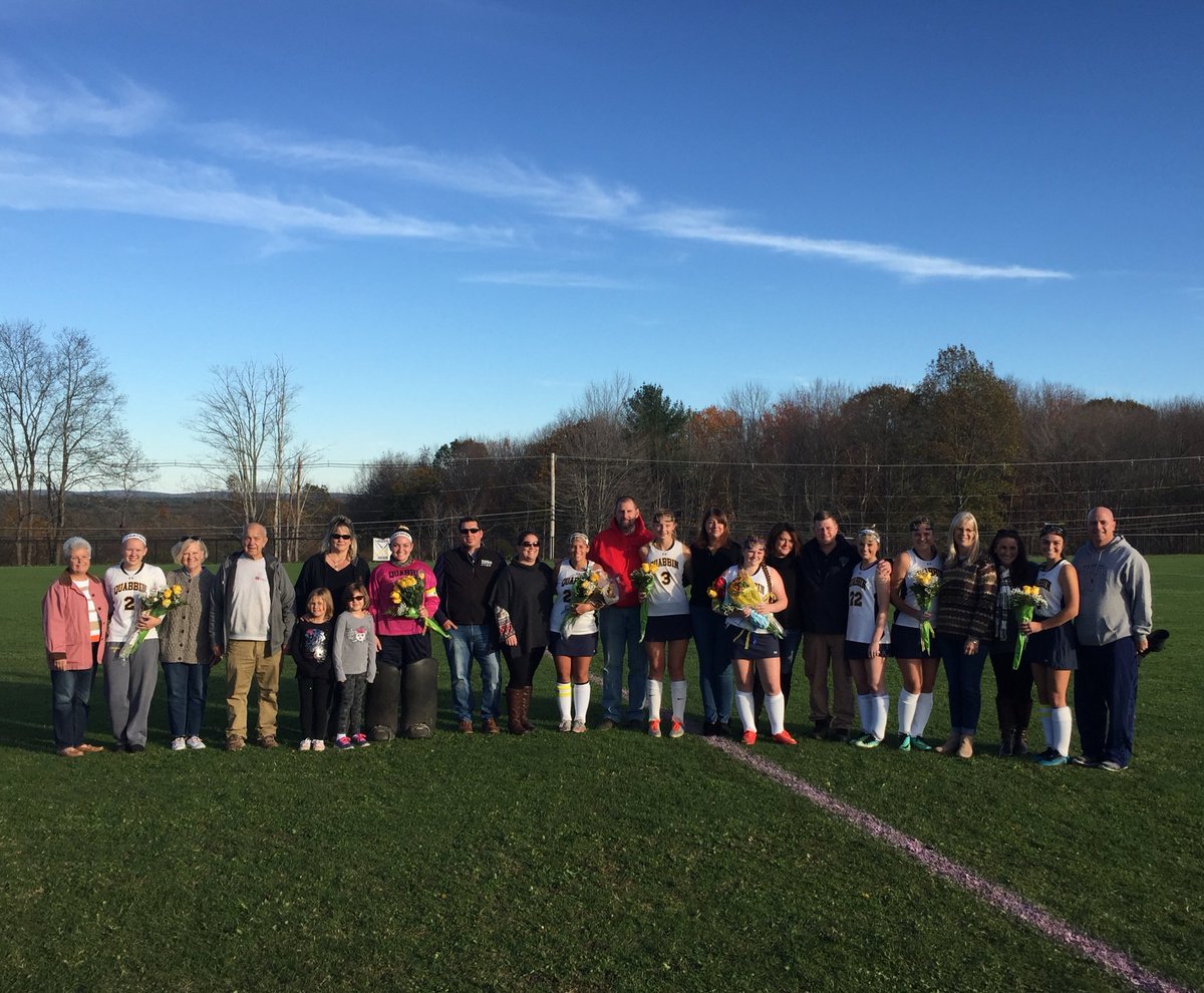 QuabbinAD's tweet photo. Field hockey seniors and their parents. https://t.co/yQJ2UJq19b