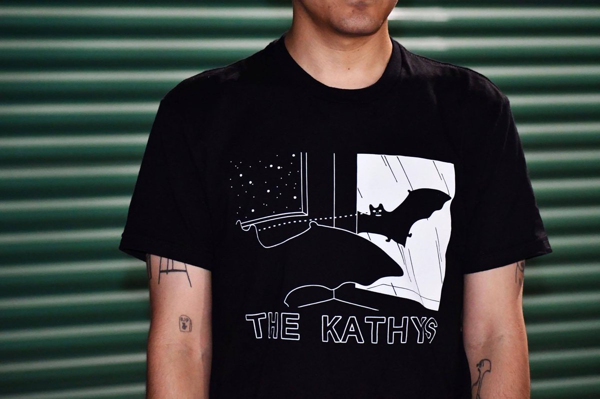 Thekathys's tweet photo. Hey yall we're selling our first shirts at the show tonight! Get em before they're gone. https://t.co/ZxD8spDKsQ for the Internet people https://t.co/PRfKKTbNCD
