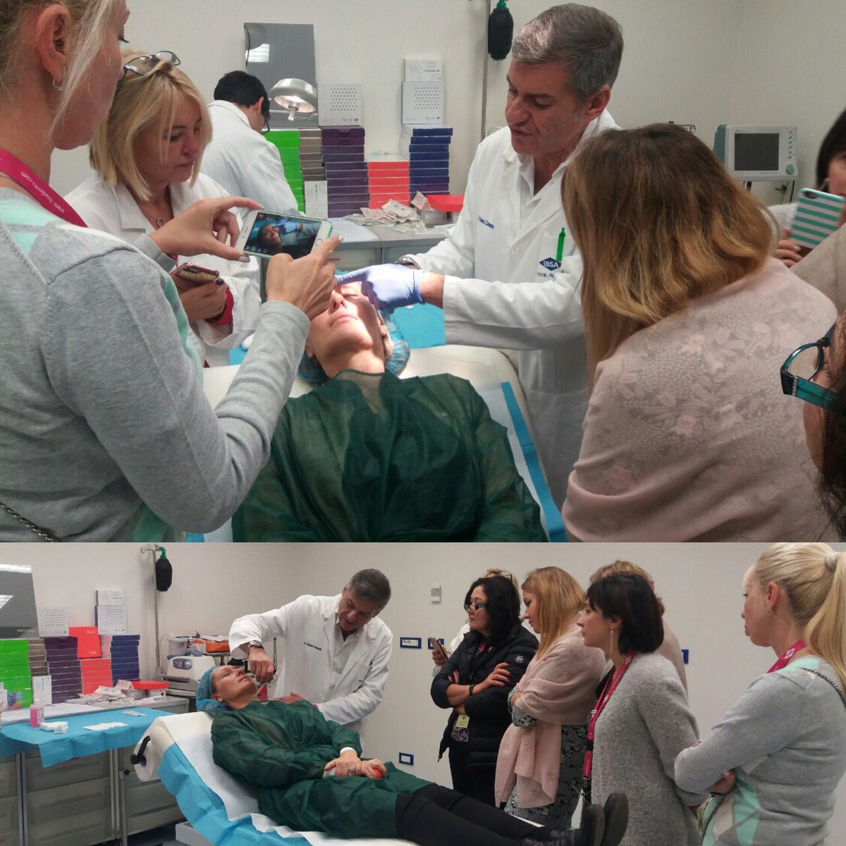 Prof Daniel Cassuto sharing advanced techniques specifically designed for our portfolio of products – #Aliaxin &amp; #Profhilo 💉#Pavia #Italy