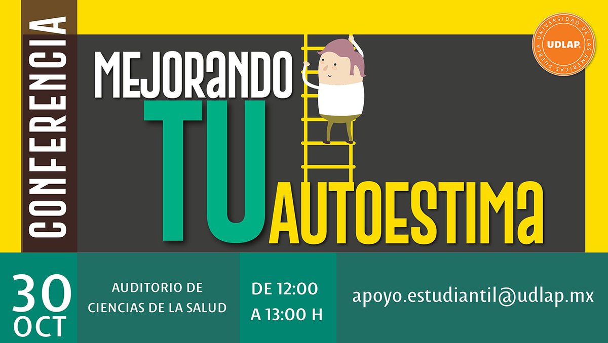udlap's tweet image. #ComunidadUDLAP 
Tu salud integral también es importante.
Te invitamos al taller "Mejorando mi autoestima" de #PPA2: