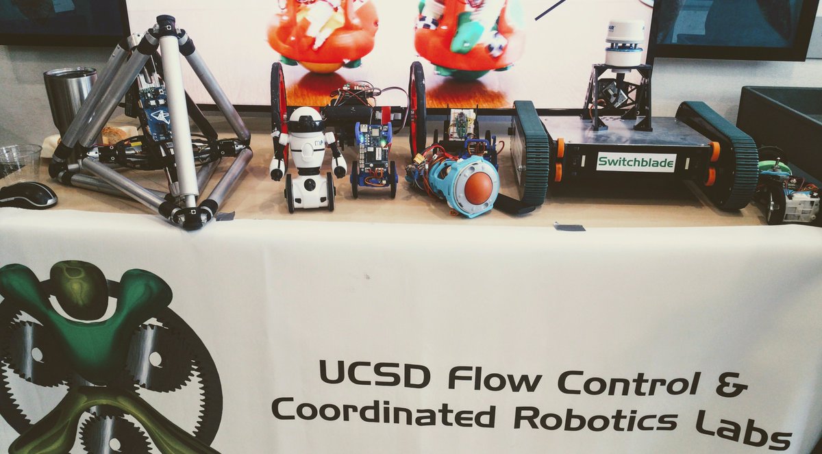 UCSDJacobs's tweet photo. Robots have emerged! Come say hi at the Technology Showcase today in Atkinson Hall! #UCSanDiegoRobotics @arcucsd @UCSDRobotics @miketolley @andrea_chiba #humanrobotinteraction #haptics #softrobots #contextualrobotics https://t.co/AJBbS7lQpO