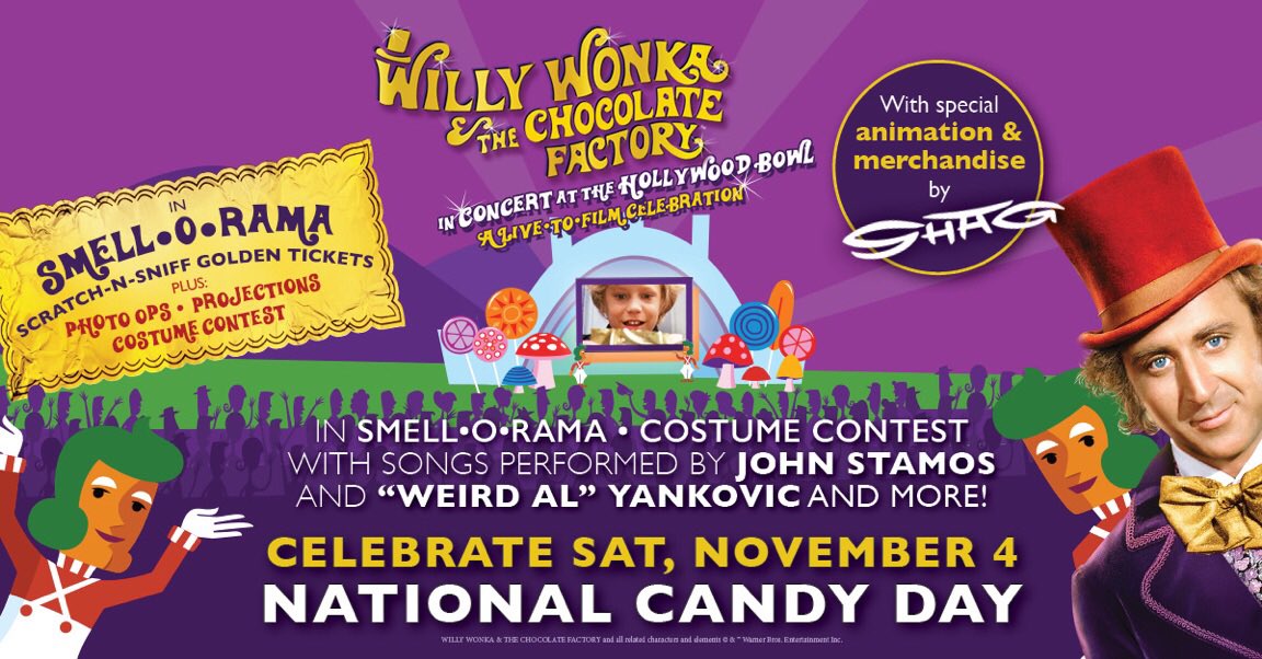 RT for a chance to win 4 tix to WILLY WONKA &amp; THE CHOCOLATE FACTORY IN CONCERT <a href="/HollywoodBowl/">Hollywood Bowl</a> 11/4! bit.ly/WonkaTix #willywonkabowl