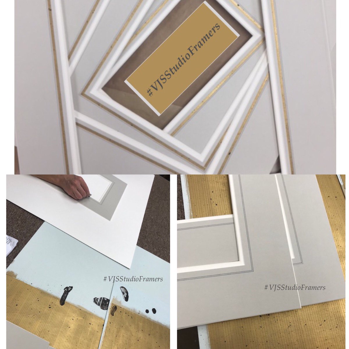 vjsstudio1023's tweet photo. #BehindtheScenes  #FrenchLines  Here are some photos of multiple mat project for a local artist’s upcoming exhibit. 
 #vjsstudioframers 🖋💫📐 https://t.co/IyC4vpvJNS
