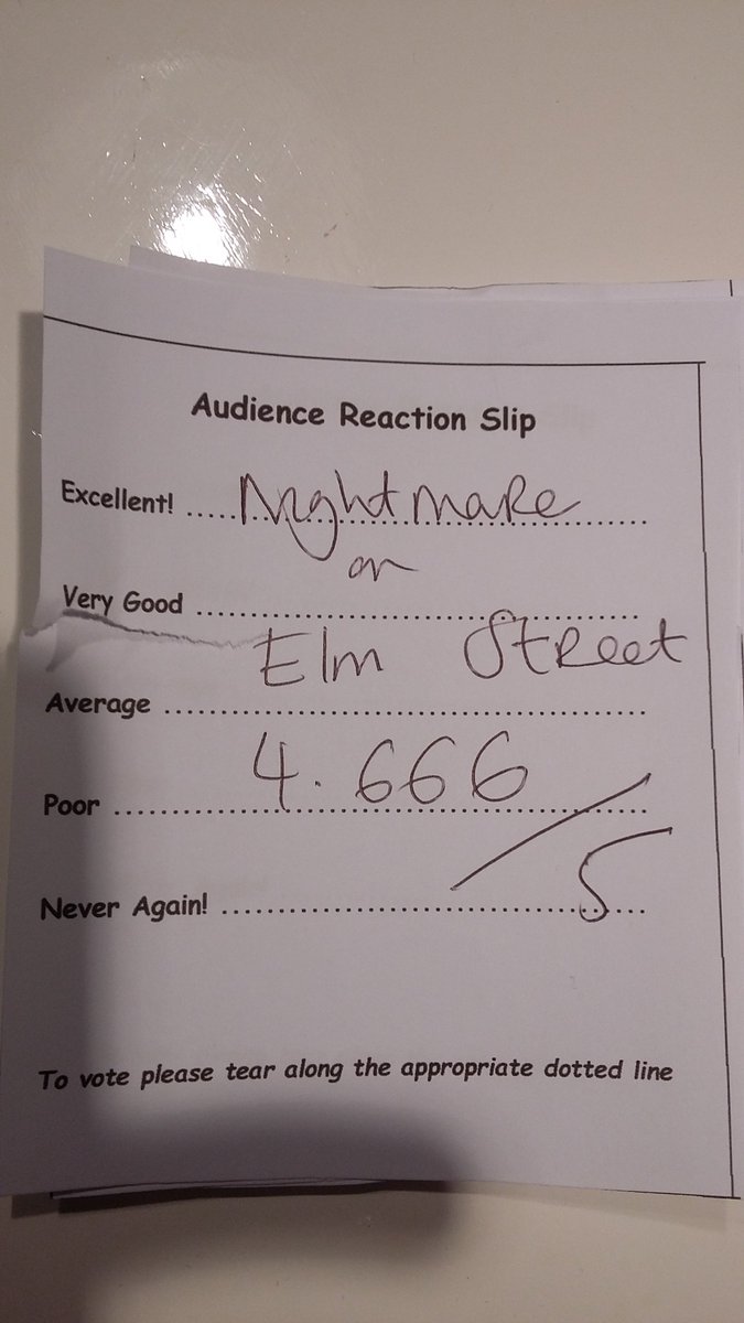 NewPictureHouse's tweet photo. A terrifyingly good 4.666/5 for nightmare on elm st. See you Sunday for the wicker man... https://t.co/Apw5vZzaaw