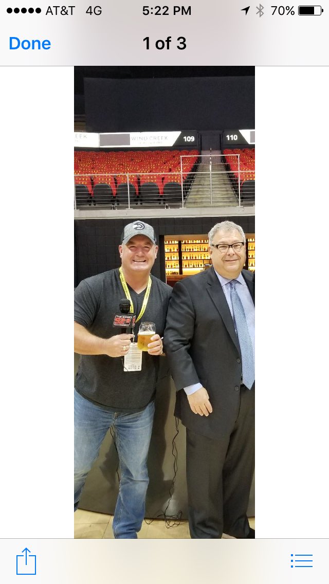 ELONVAULTrf's tweet photo. As promised by @SteveKoonin we @DukesandBell929 got to christen the new Hawks baseline bar! https://t.co/nS9hpqNV3J