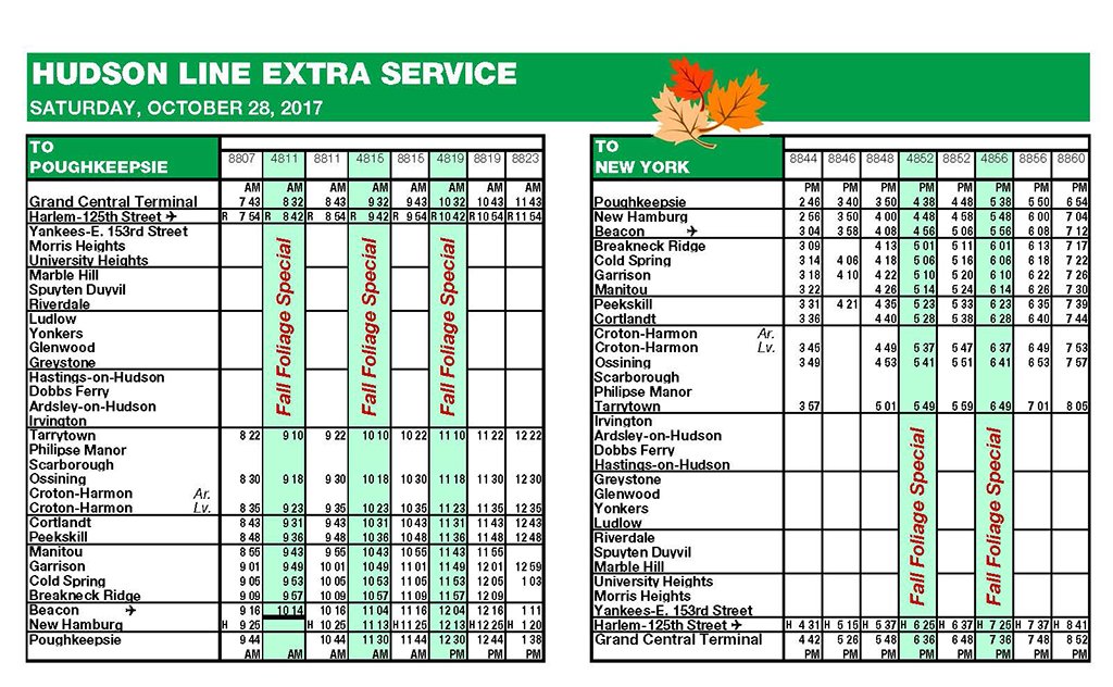 metro north train schedule