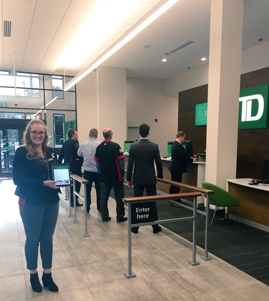 Who wants to wait in line when you can bank anywhere you want with #TD #mobilebanking solutions! #ImDigitalReady @matthewcram_TD