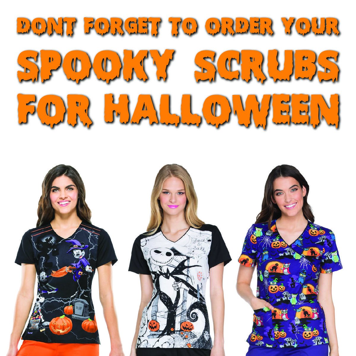 Scrubs4Lesscom's tweet image. Don’t forget your Halloween themed scrubs!