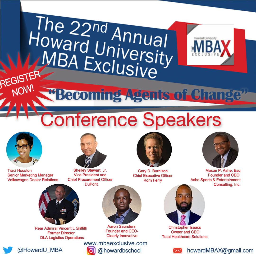 HowardU_MBA's tweet photo. Registration is still open for the Howard University 22nd MBAX Conference. Sign up now! https://t.co/QFswmmO4gO https://t.co/MBprpiYNIo