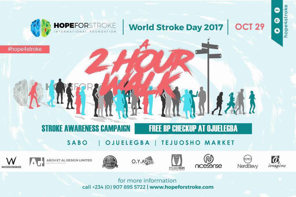 IamSonof_ELroi's tweet photo. The #hopeforstroke walk starts 3:30pm on Sunday, hey, be there with your friends, it’s support for humanity. https://t.co/JtlPbPlgRq