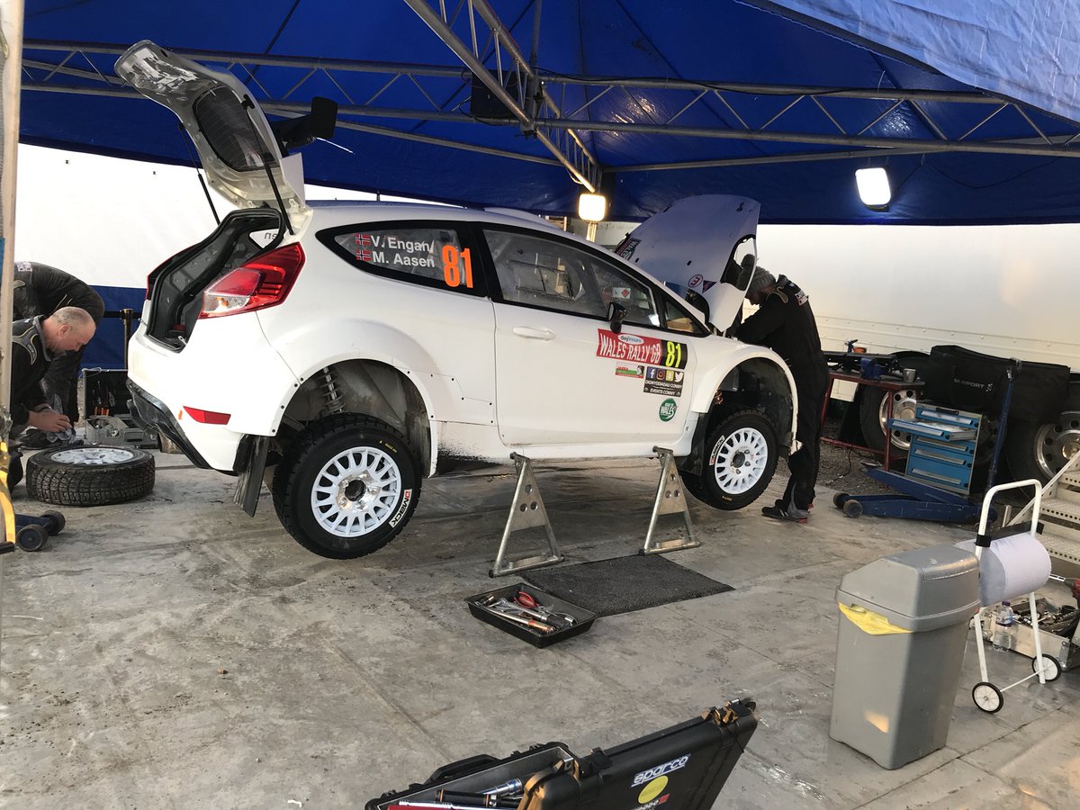 A tough day is over, but I really enjoy it! Hope to find the confidence on the high speed corners tomorrow. #WalesRallyGB