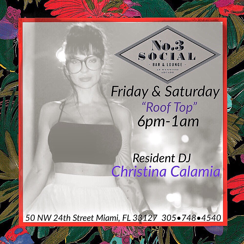 DSOchristina's tweet photo. πΊ Lovely Drinks, Eats & Beats @ @no3social #Wynwood #RoofTop #Miami #wynwoodarcade #Itsagroovething #resident #dj #christinacalamia https://t.co/f1lqsqZgbW