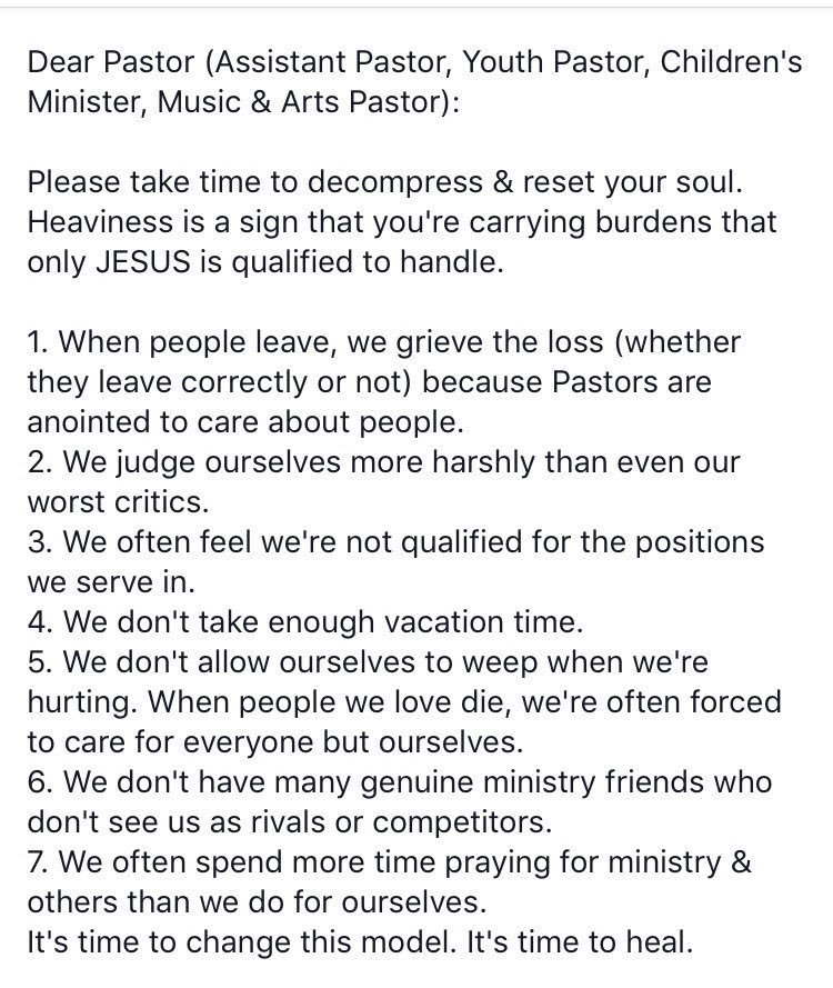 BishopLLBrandon's tweet photo. Pastor, you are appreciated! Praying for and with you! #ThanksPastor #DearPastor https://t.co/14rM1yej0s