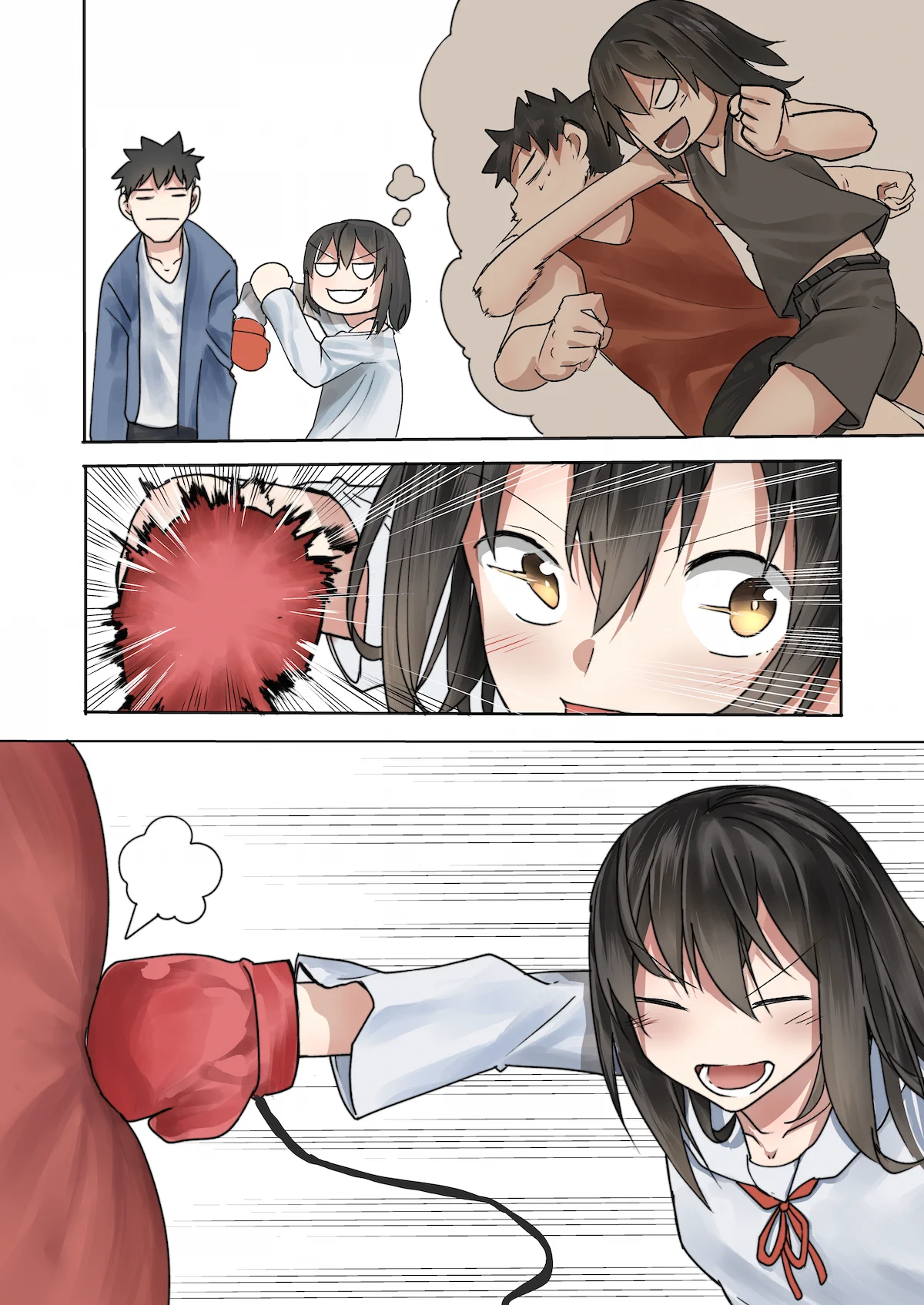 パンチングマシーンで男女差を感じる？力強い幼馴染にときめくかも？