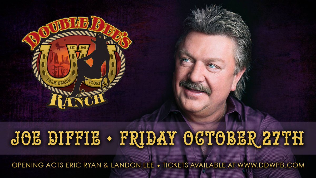 mainstage411's tweet photo. Kickoff your weekend tonight with Joe Diffie #TONIGHT at Double Dee's Ranch and Saloon
#country #ddwpb #weekend #concert #music https://t.co/eGe4FjwLkw