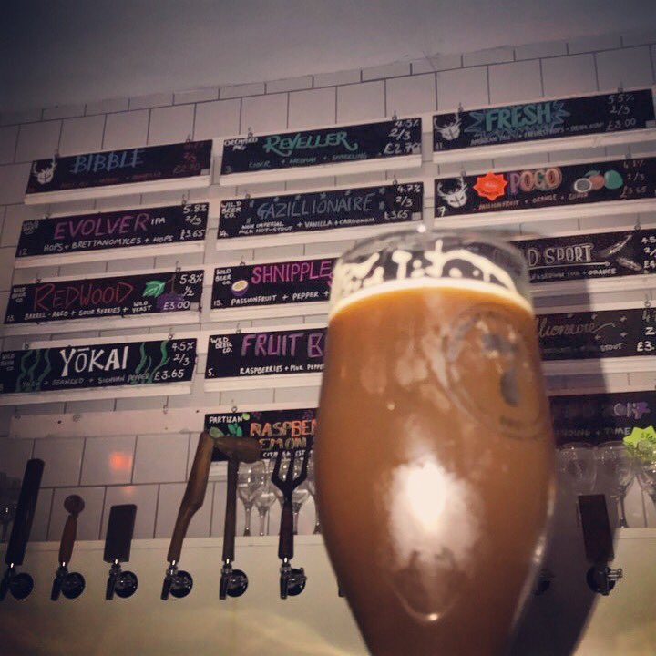 thespeakeazie's tweet photo. Visit to the @WildBeerCo bar in #Cheltenham. Amazing place with a sick selection of beers. I dipped in to a #rootingaround fig brew! #craft https://t.co/yIiRzrRT2L